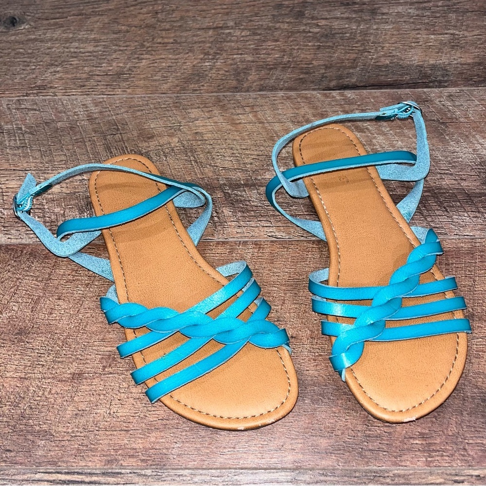 Girls Turquoise Sandals